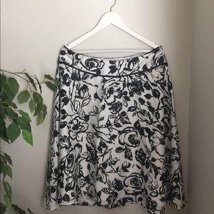Ann Taylor Midi Circle Skirt, Floral size 14